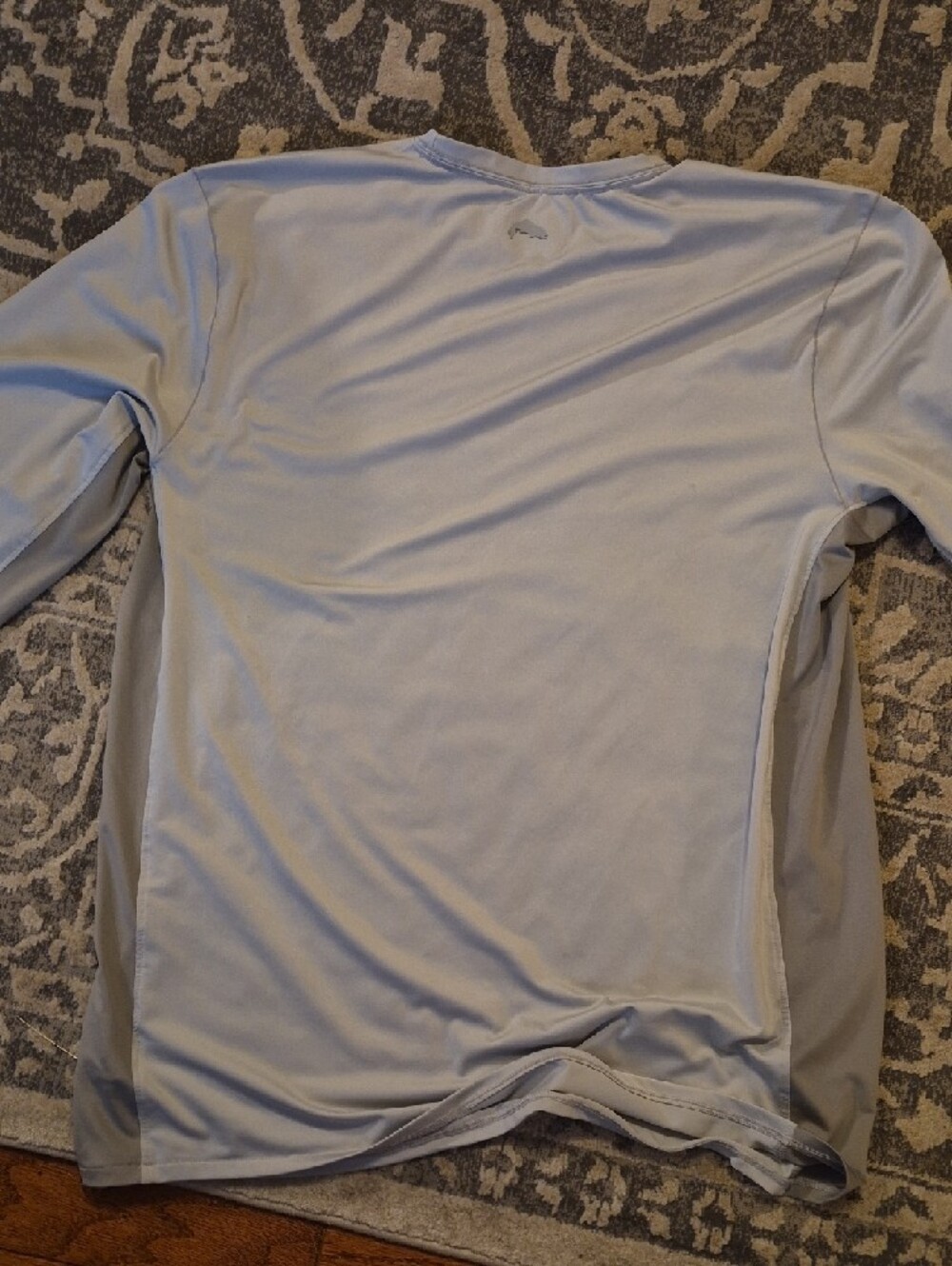 Simms Light Gray Long-Sleeve Performance Tee - Picture 5 of 8